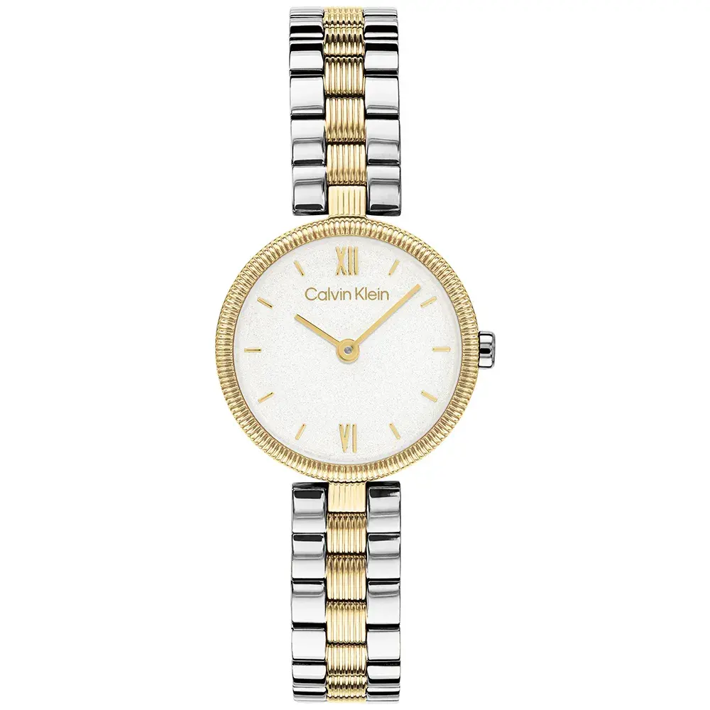 Relógio Calvin Klein Gleam Feminino em Aço Prateado e Dourado 25100226