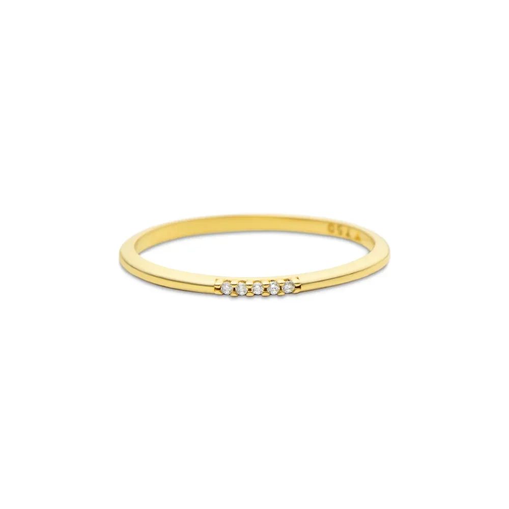 Anel Stacky em Ouro Amarelo 18k com Diamantes — imagem 1