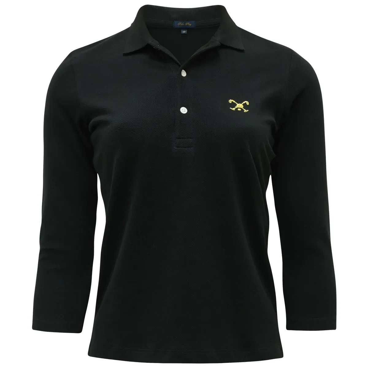 Polo Piquet Feminina 3/4 Zig Zag — imagem 1