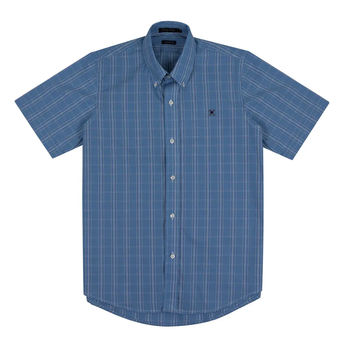 Camisa Custom Button Down Manga Curta