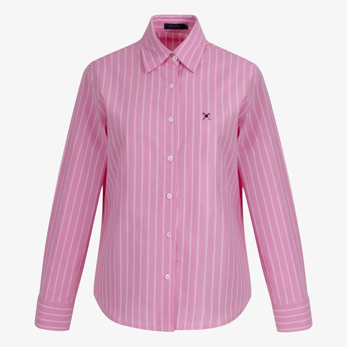Camisa Feminina Oxford Listrada — imagem 1