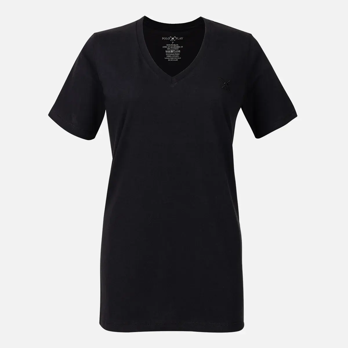 Camiseta Decote V Feminina