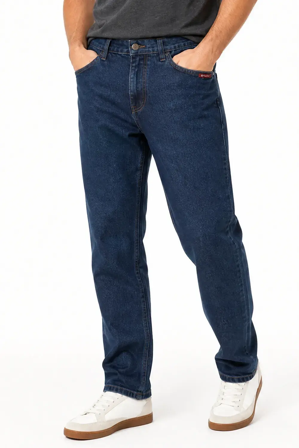 Calça Masculina Jeans Skinny Plus Básico Bordado Polo Wear Jeans Médio