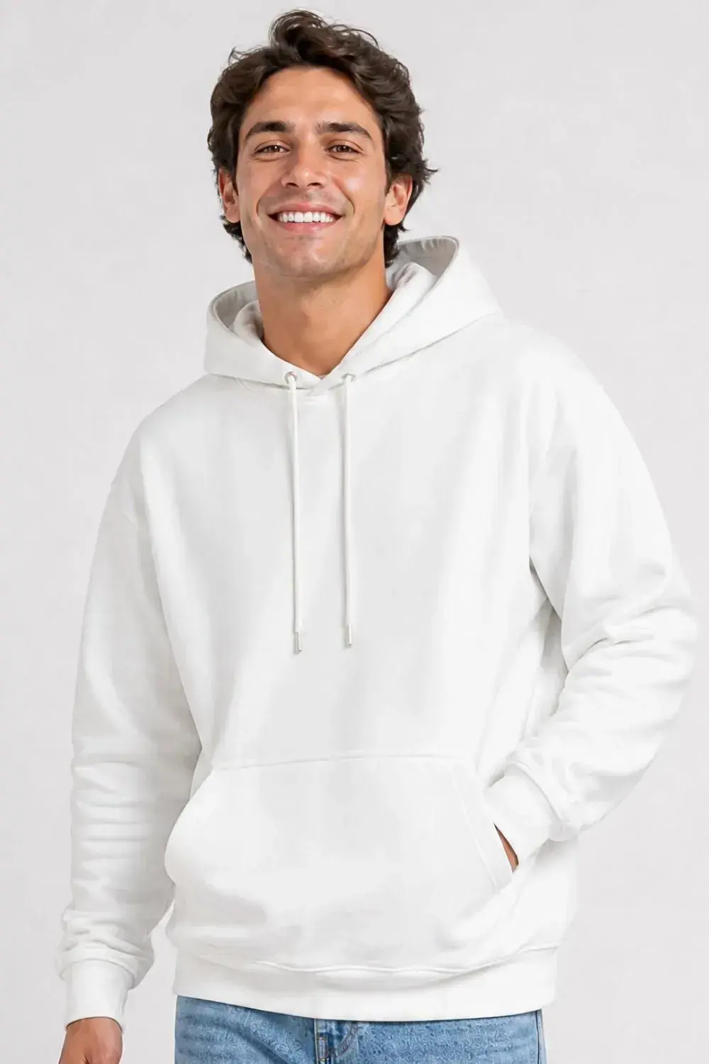 Blusa Moletom Canguru Confortável Polo Wear Branco