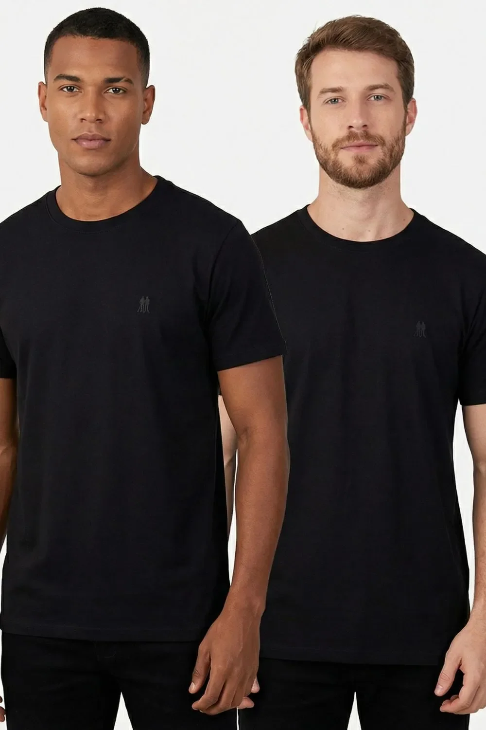 Kit 2 Camisetas Básicas Masculinas Polo Wear Preto — imagem 1