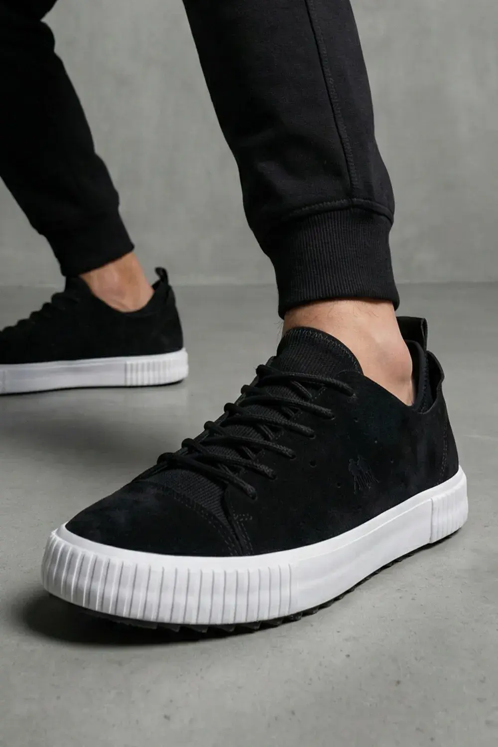 Tênis Casual Camurça Conforto Premium Polo Wear Preto