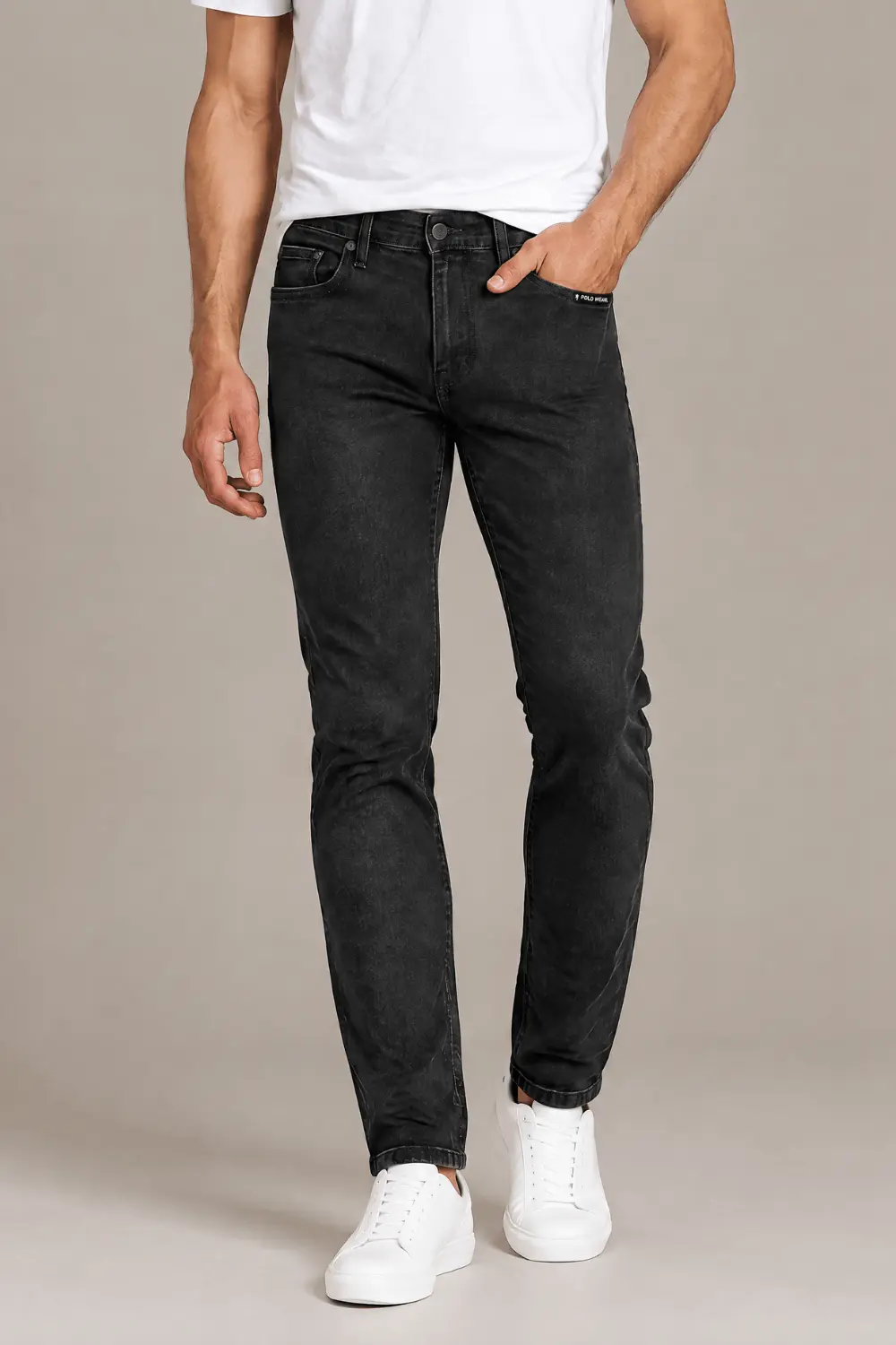 Calça Jeans Slim Masculina Básica Polo Wear Jeans Escuro