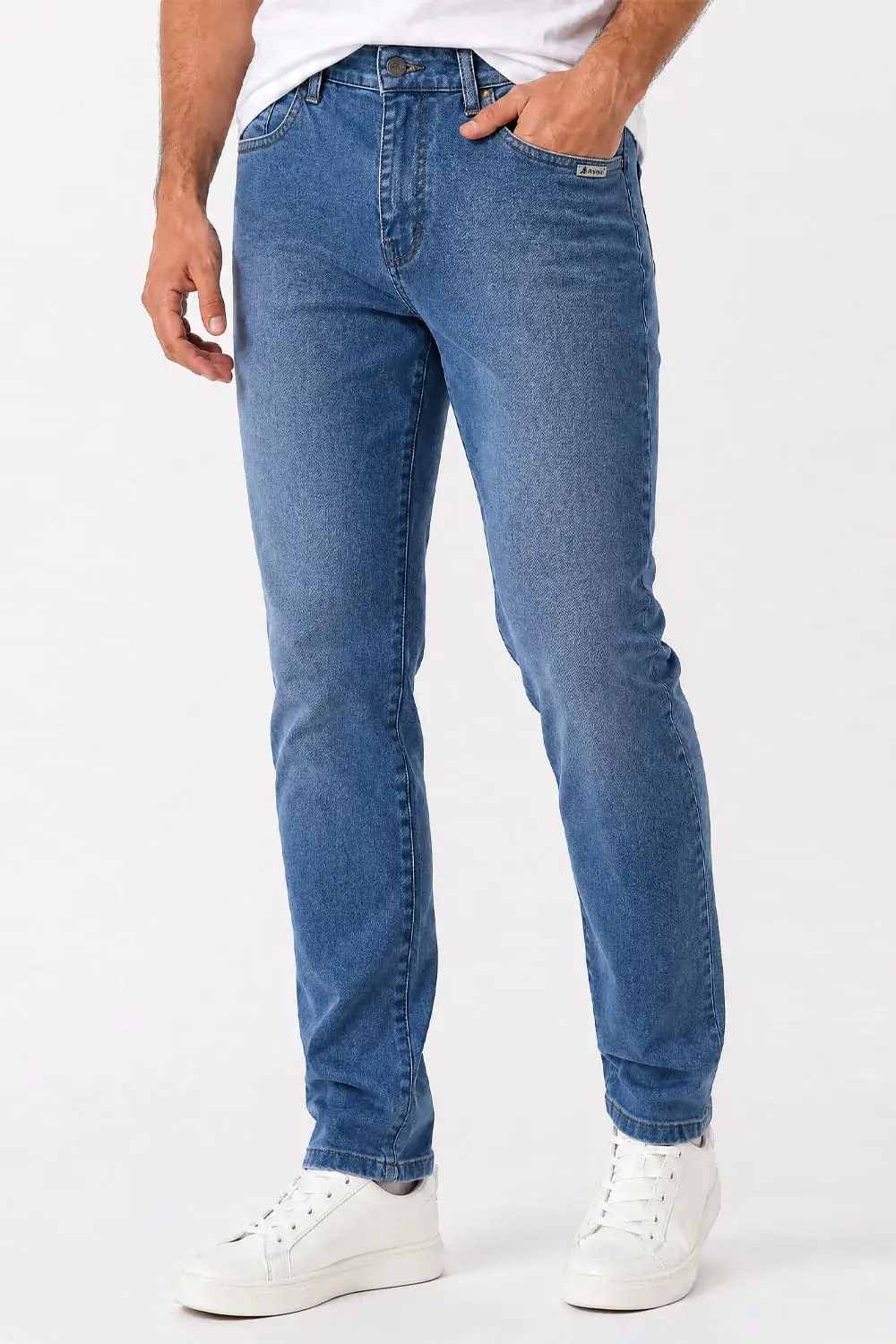 Calça Jeans Slim Básica Polo Wear Jeans Médio