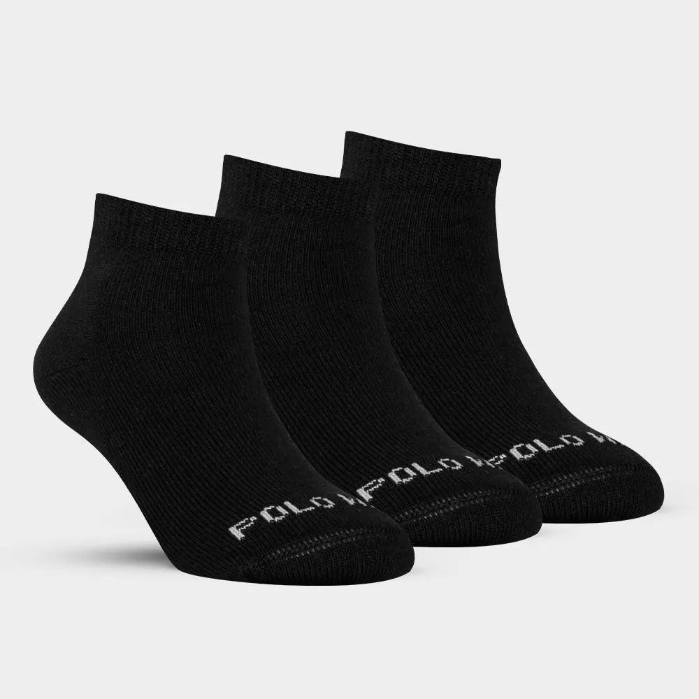 Kit 3 Pares De Meia Cano Curto Juvenil Polo Wear