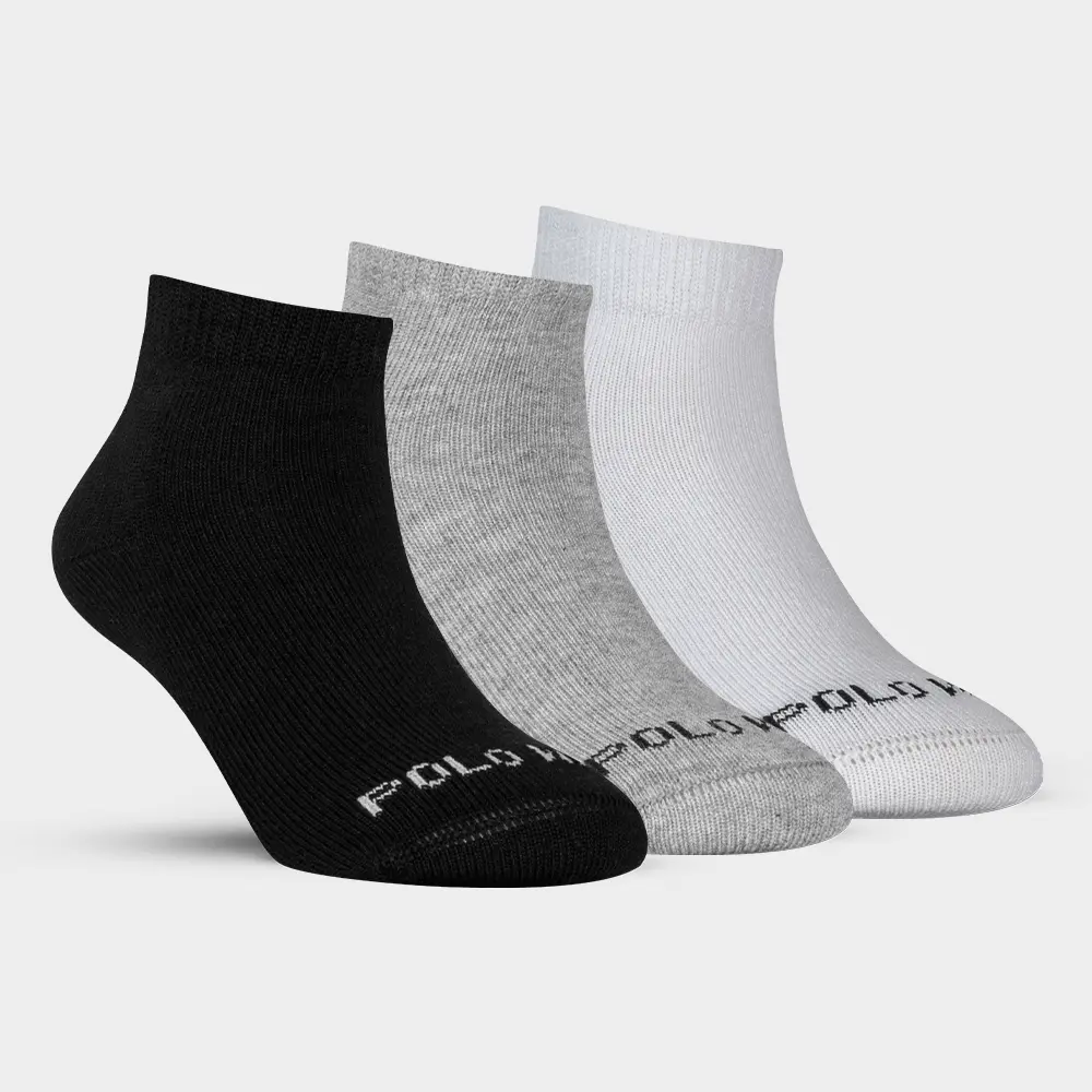 Kit 3 Pares De Meia Cano Curto Juvenil Polo Wear