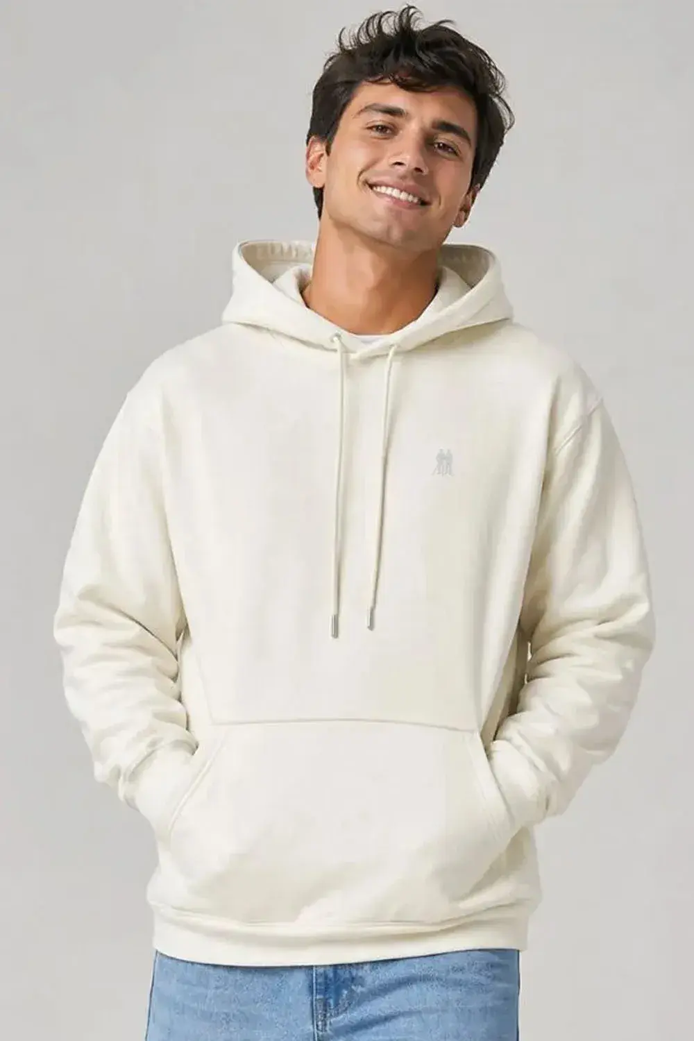 Blusa Moletom Canguru Confortável Polo Wear Off White