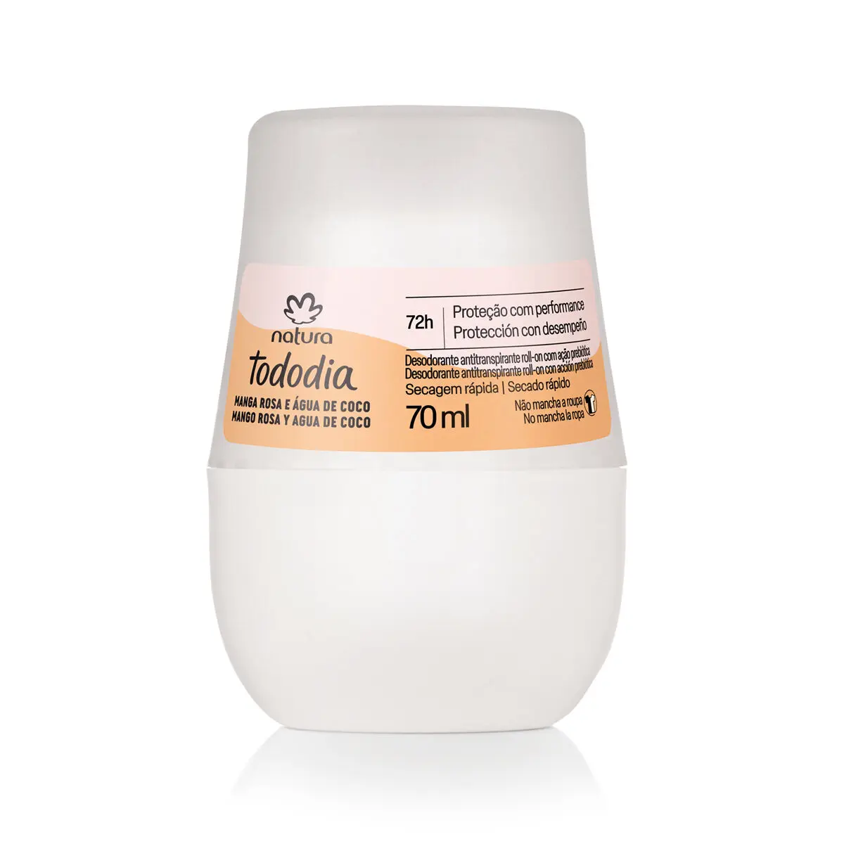 Desodorante Antitranspirante Roll-on Tododia Manga Rosa e Água de Coco 70 ml