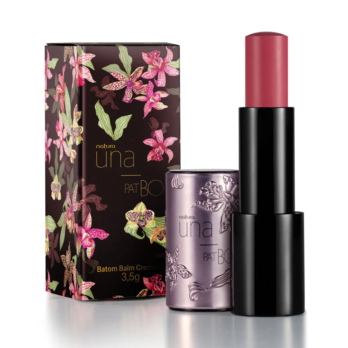 Batom Balm Natura Una e PatBO Coral 5g