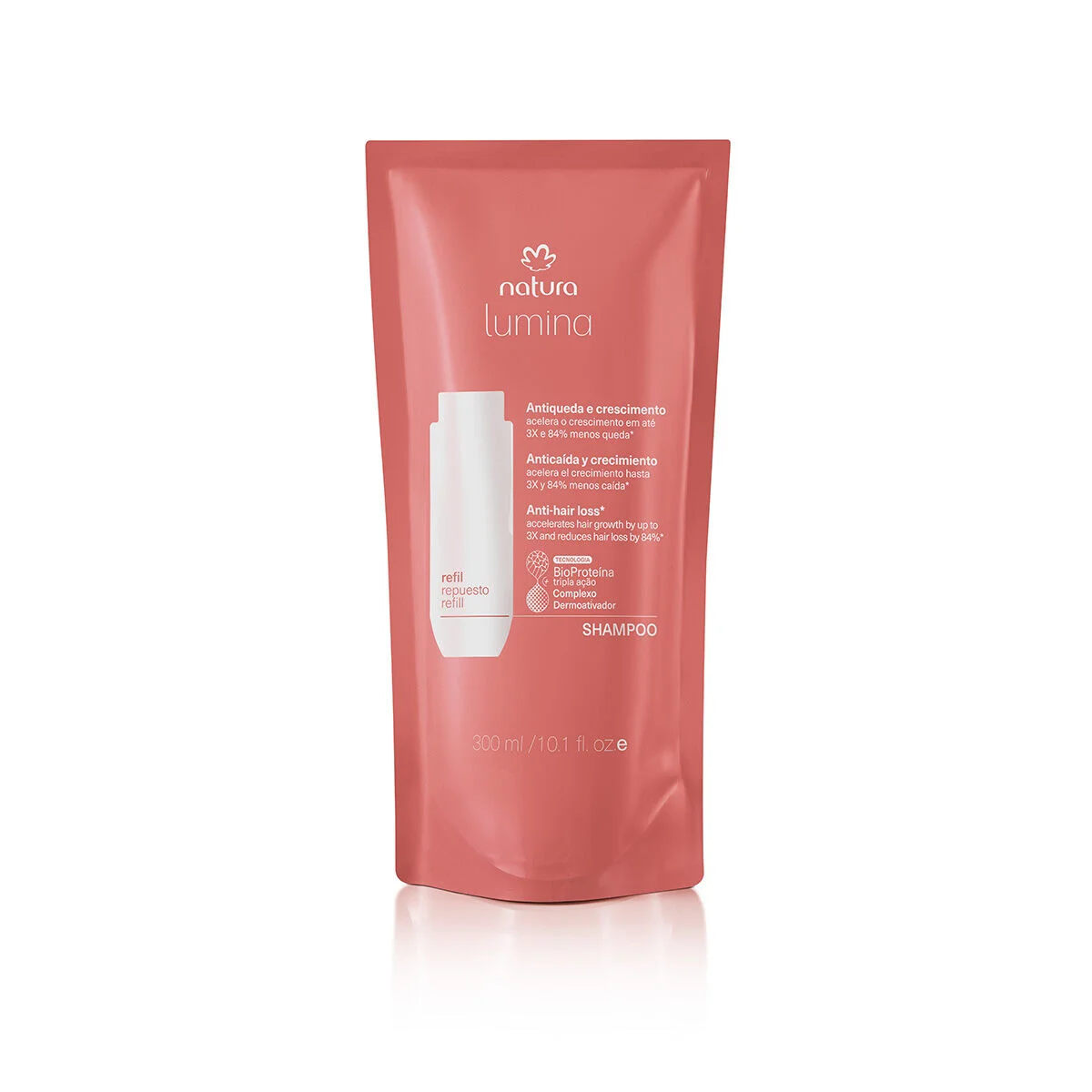 Refil Shampoo Antiqueda e Crescimento Lumina 300 ml — imagem 1