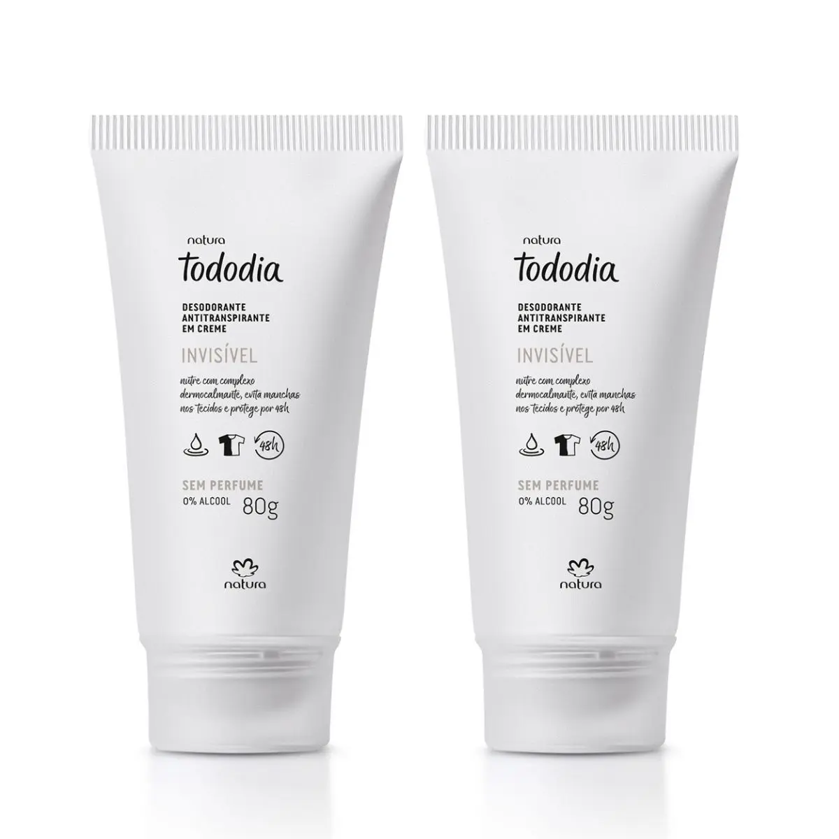 Kit Desodorante Antitranspirante em Creme Tododia Sem Perfume (2 unidades)