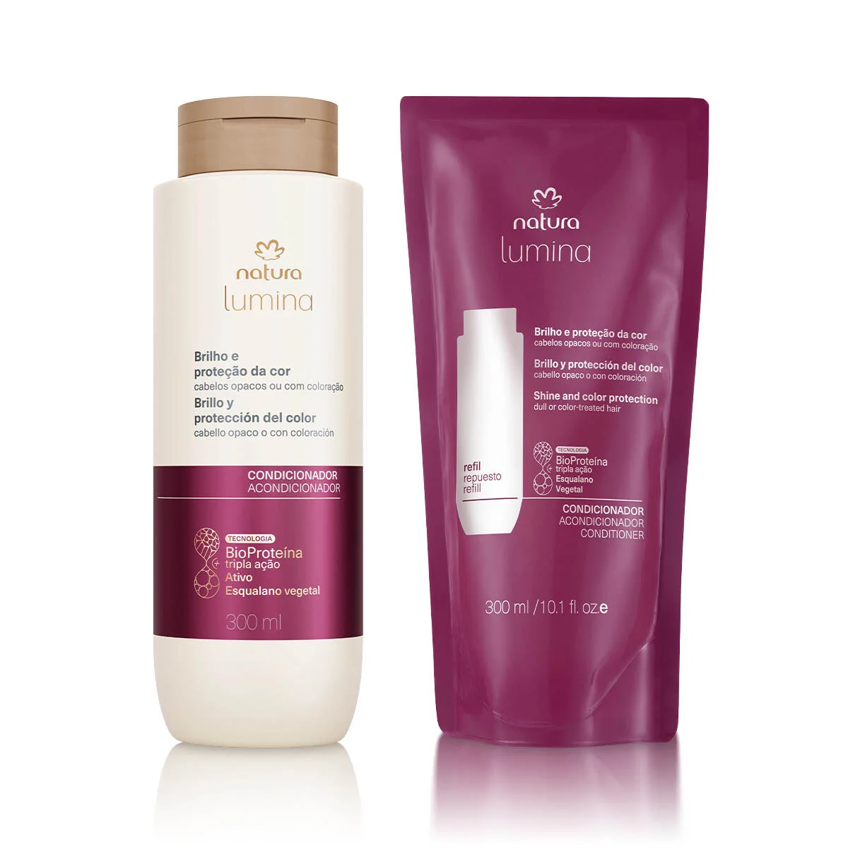 Kit Condicionador com Refil Lumina Brilho e Proteção da Cor — imagem 1