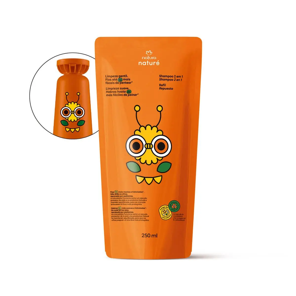 Refil Shampoo 2 em 1 Naturé 250 ml