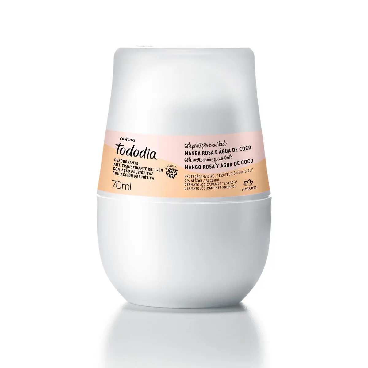 Desodorante Antitranspirante Roll on Tododia Manga Rosa e Água de Coco 70 ml
