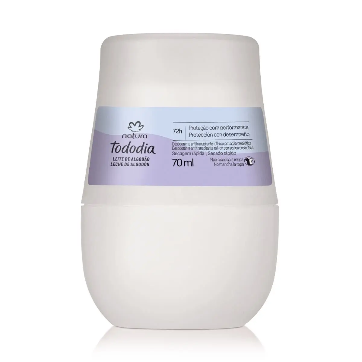 Desodorante Antitranspirante Roll-on Tododia Algodão 70 ml