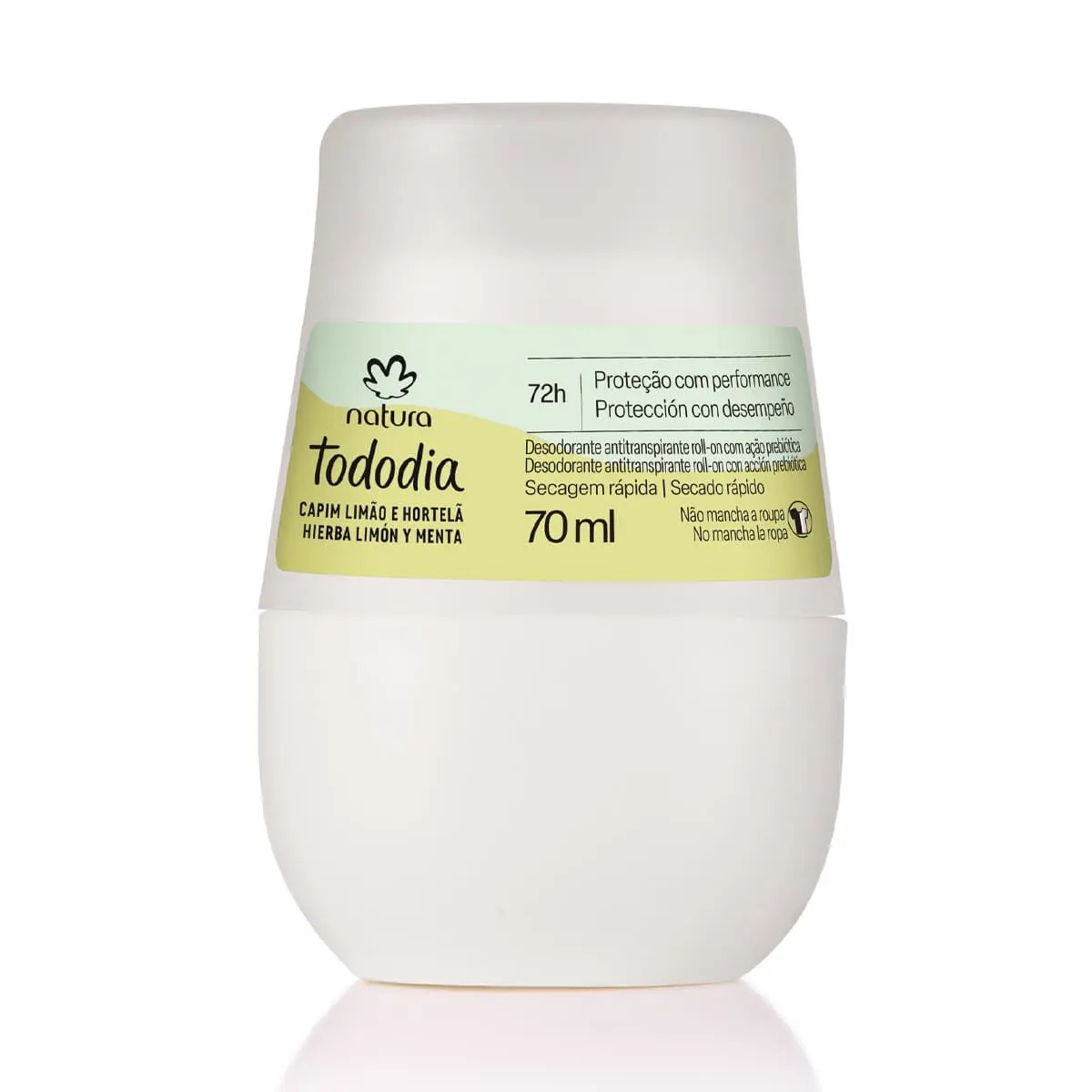 Desodorante Antitranspirante Roll-on Tododia Capim Limão e Hortelã 70 ml