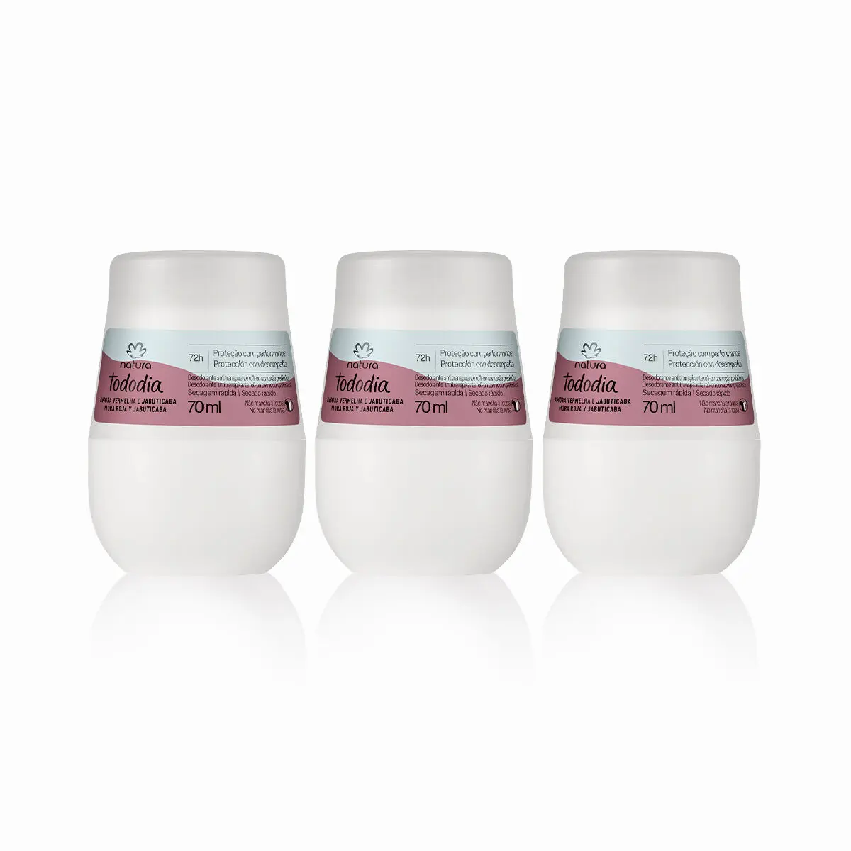Kit Desodorante Antitranspirante Roll-on Amora Vermelha e Jabuticaba (3 unidades)
