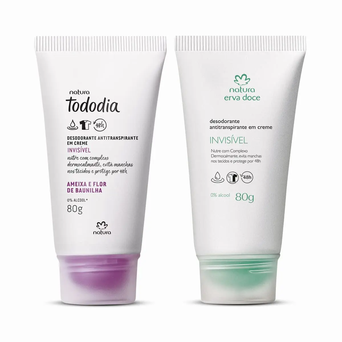 Kit Desodorantes em Creme Erva Doce e Tododia Ameixa e Flor de Baunilha (2 produtos)
