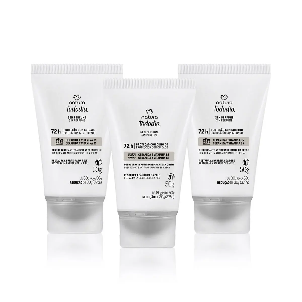 Kit Desodorante em Creme Tododia Sem Perfume (3 produtos)