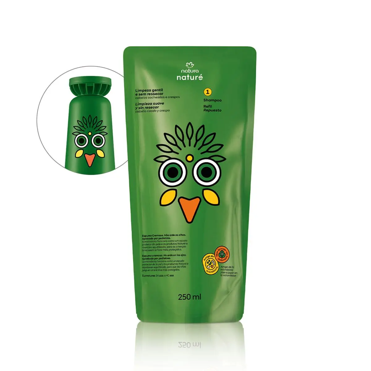 Refil Shampoo Cabelos Cacheados e Crespos Naturé 250 ml