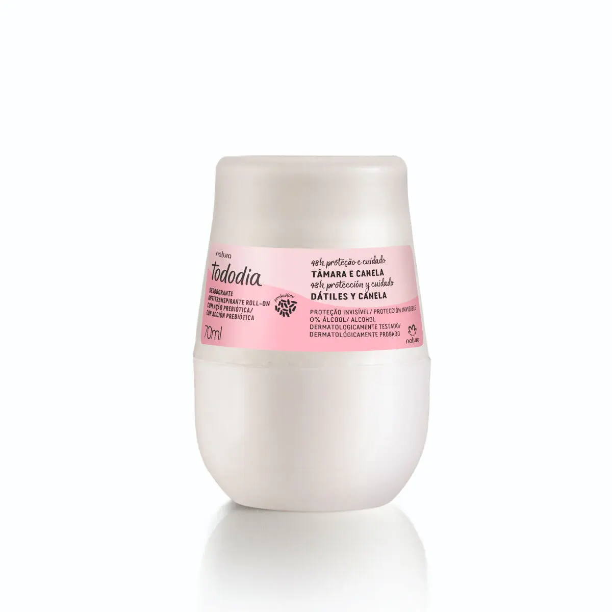Desodorante Antitranspirante Roll on Tododia Tâmara e Canela 70 ml