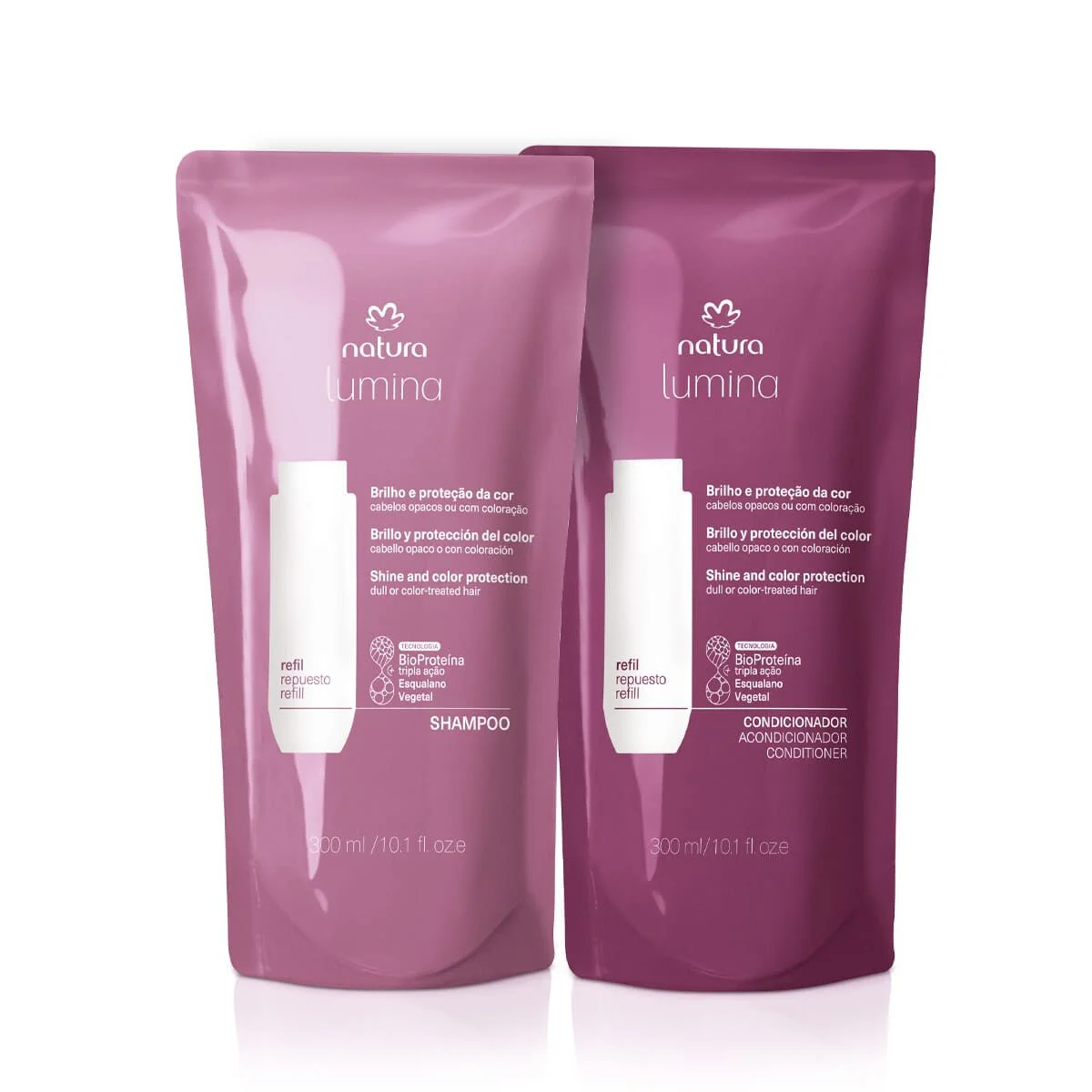 Kit Refis Shampoo e Condicionador Lumina Brilho e Proteção da Cor — imagem 1