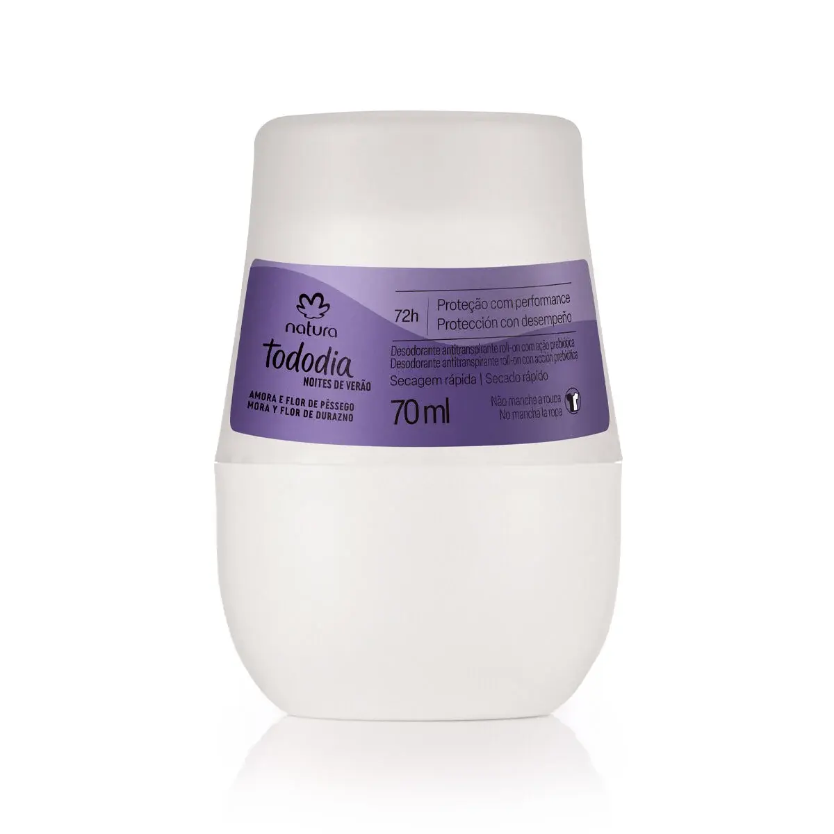 Desodorante Antitranspirante Roll-on Tododia Amora e Flor de Pêssego 70 ml