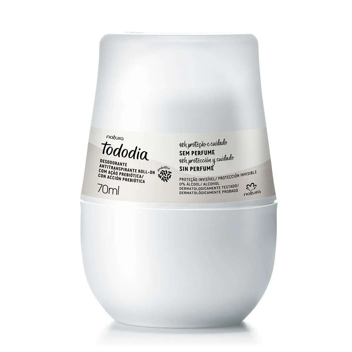 Desodorante Antitranspirante Roll on Tododia Sem Perfume 70 ml