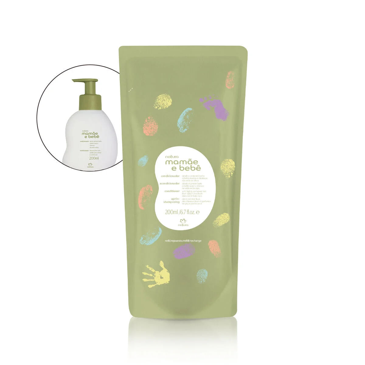 Refil Condicionador Suave Mamãe e Bebê 200 ml — imagem 1