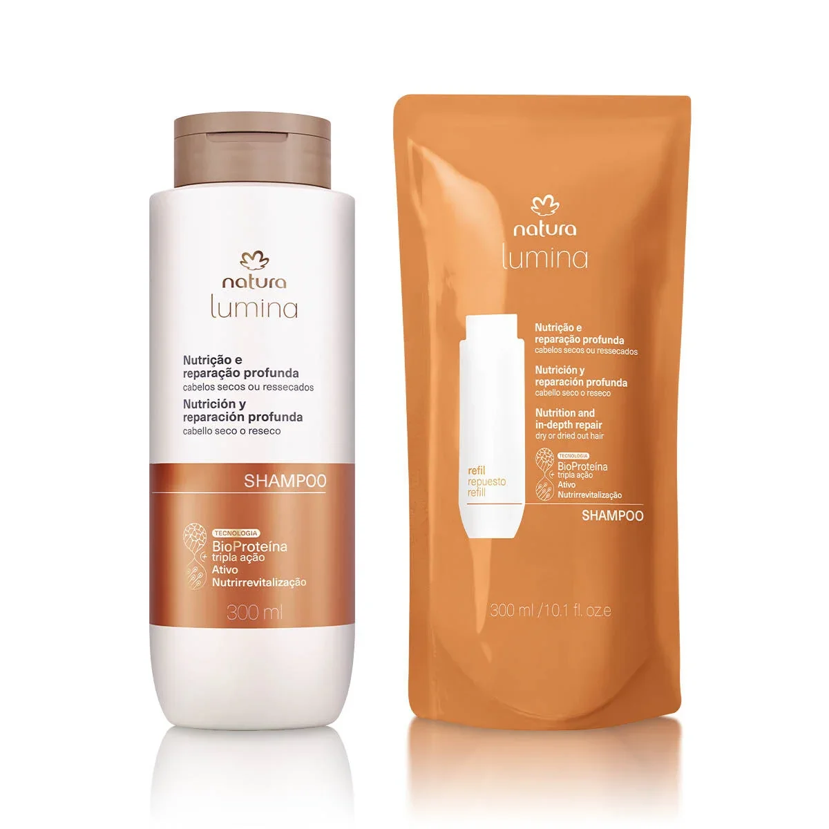 Kit Shampoo com Refil Lumina Nutrição e Reparação Profunda — imagem 1