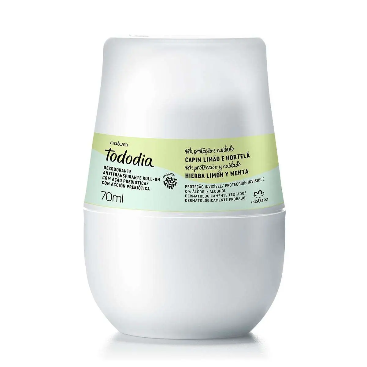 Desodorante Antitranspirante Roll on Tododia Capim Limão e Hortelã 70 ml