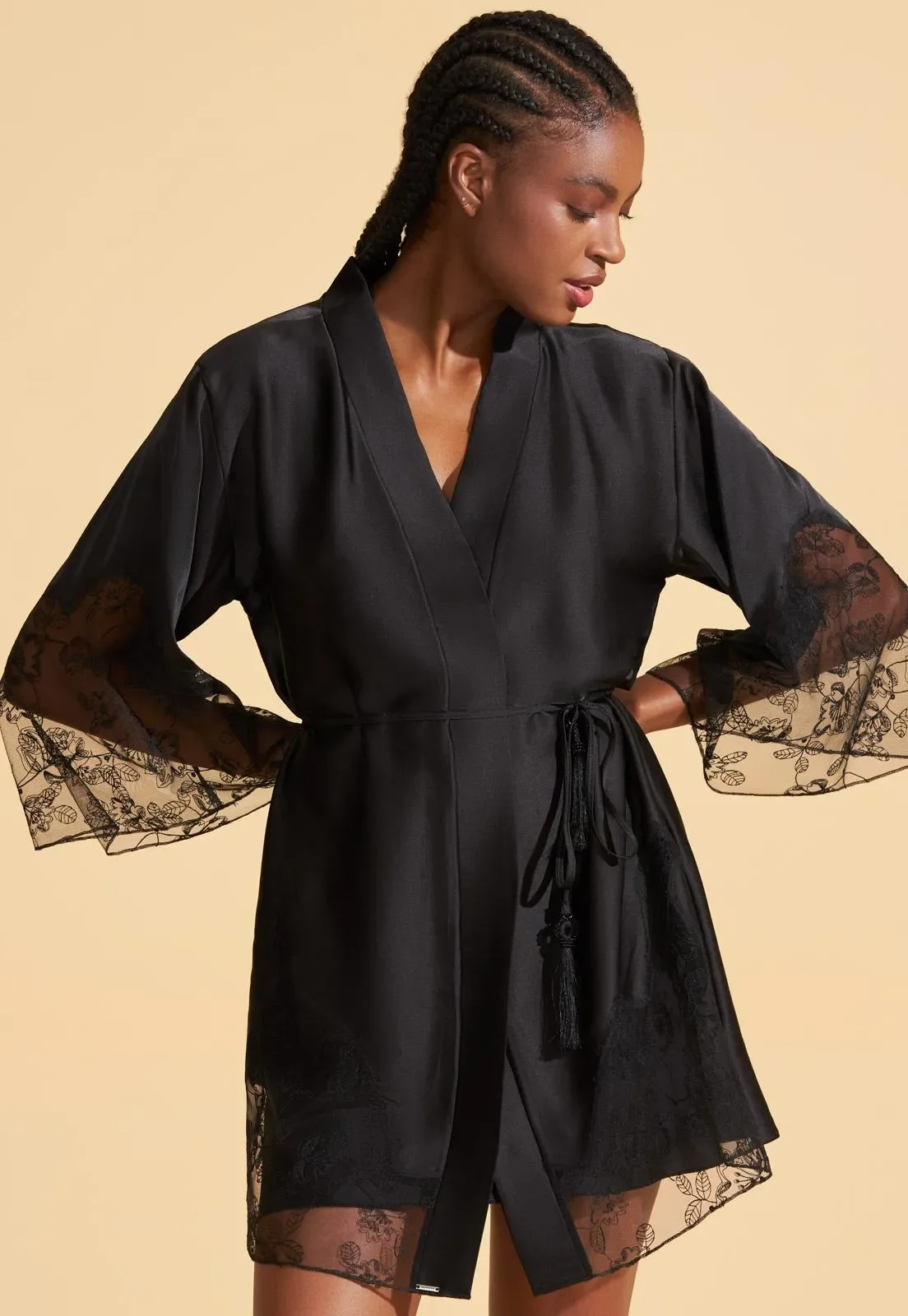 Robe Recco de Charmeuse e Tule Botanica — imagem 1