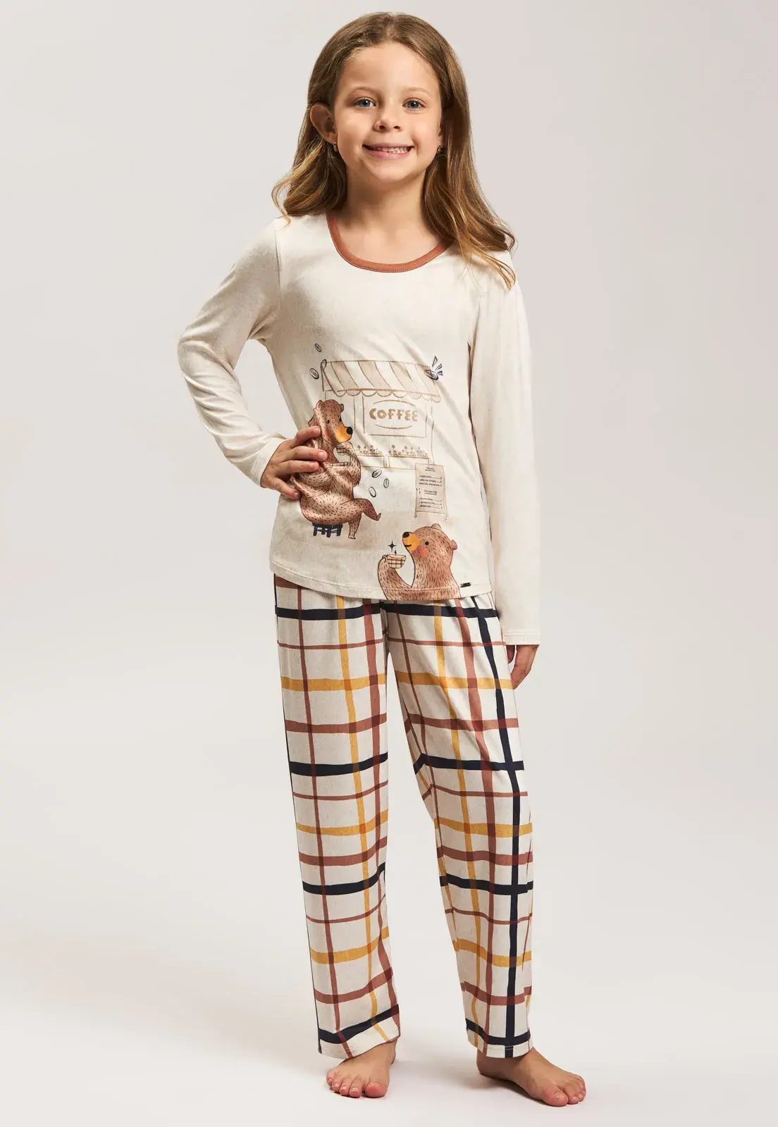 Pijama Infantil Com Calça De New Skin Baunilha