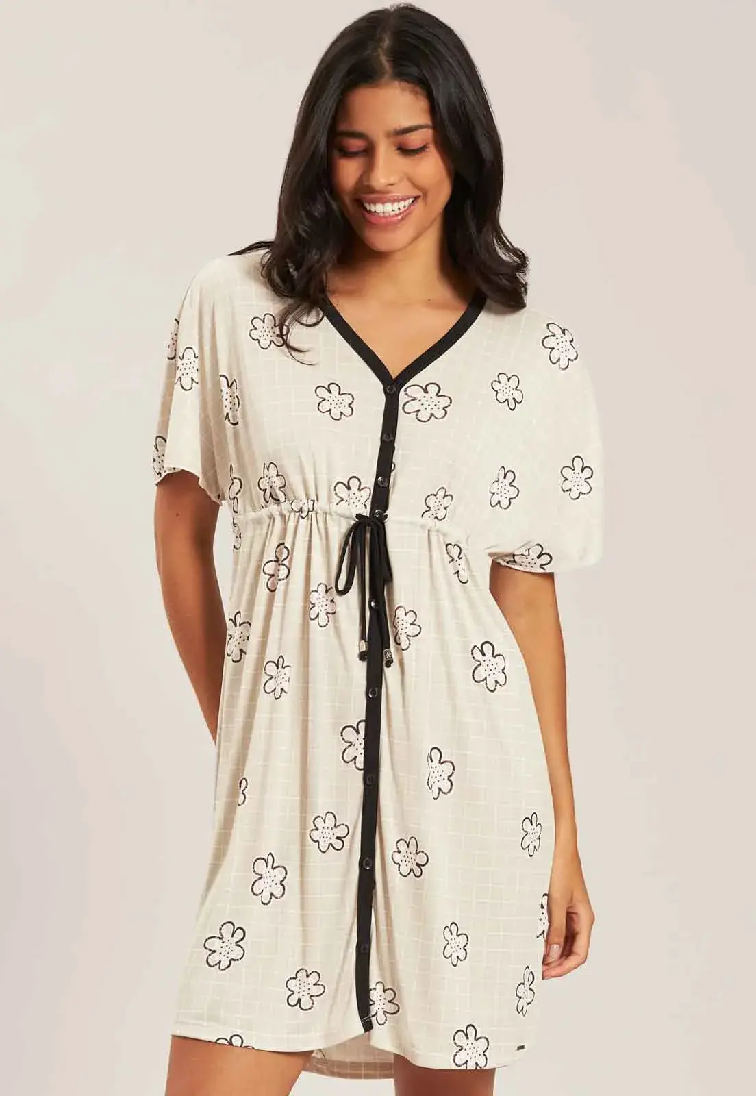 Caftan De Microfibra Baunilha