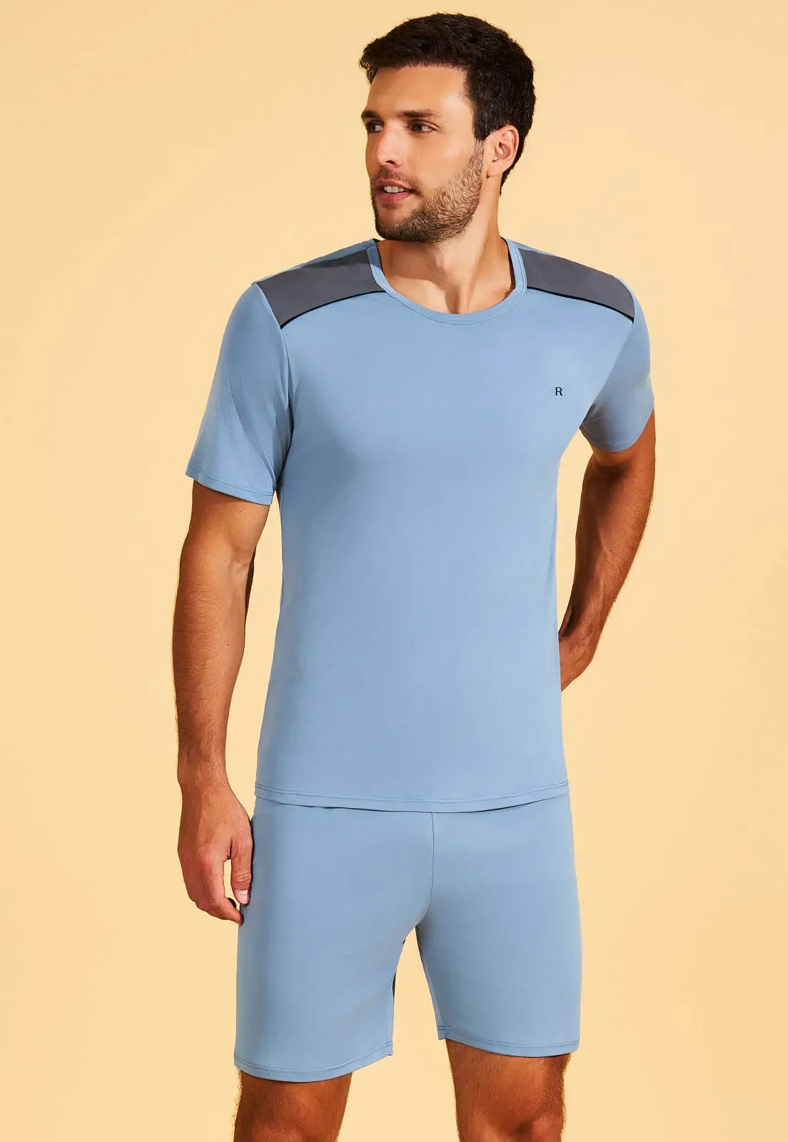 Pijama Manga Curta e Shorts De Microfibra Recco — imagem 1