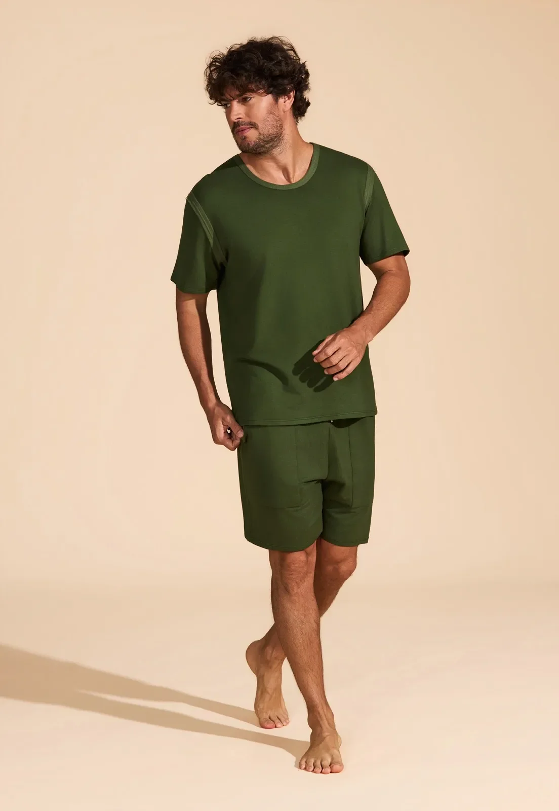 Pijama com Bermuda de Viscose Rustic Recco — imagem 1