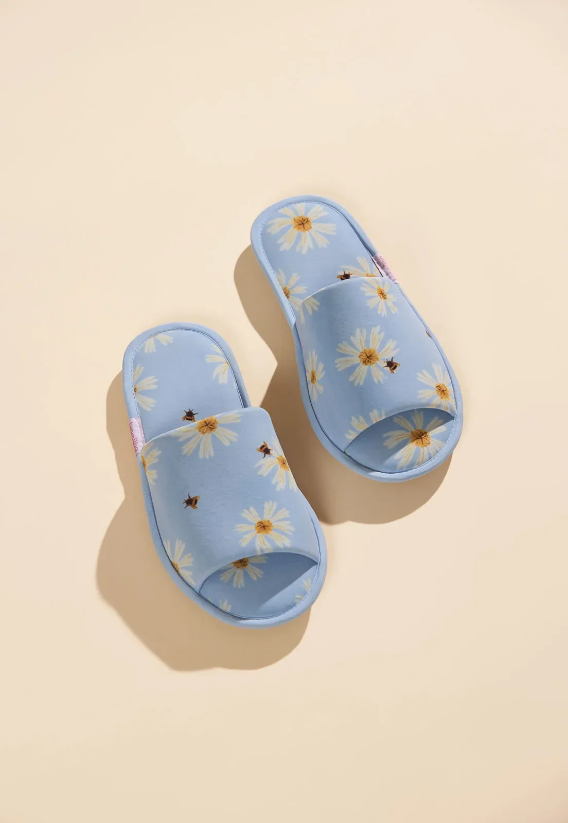 Pantufa Aberta De Microfibra Baunilha — imagem 1