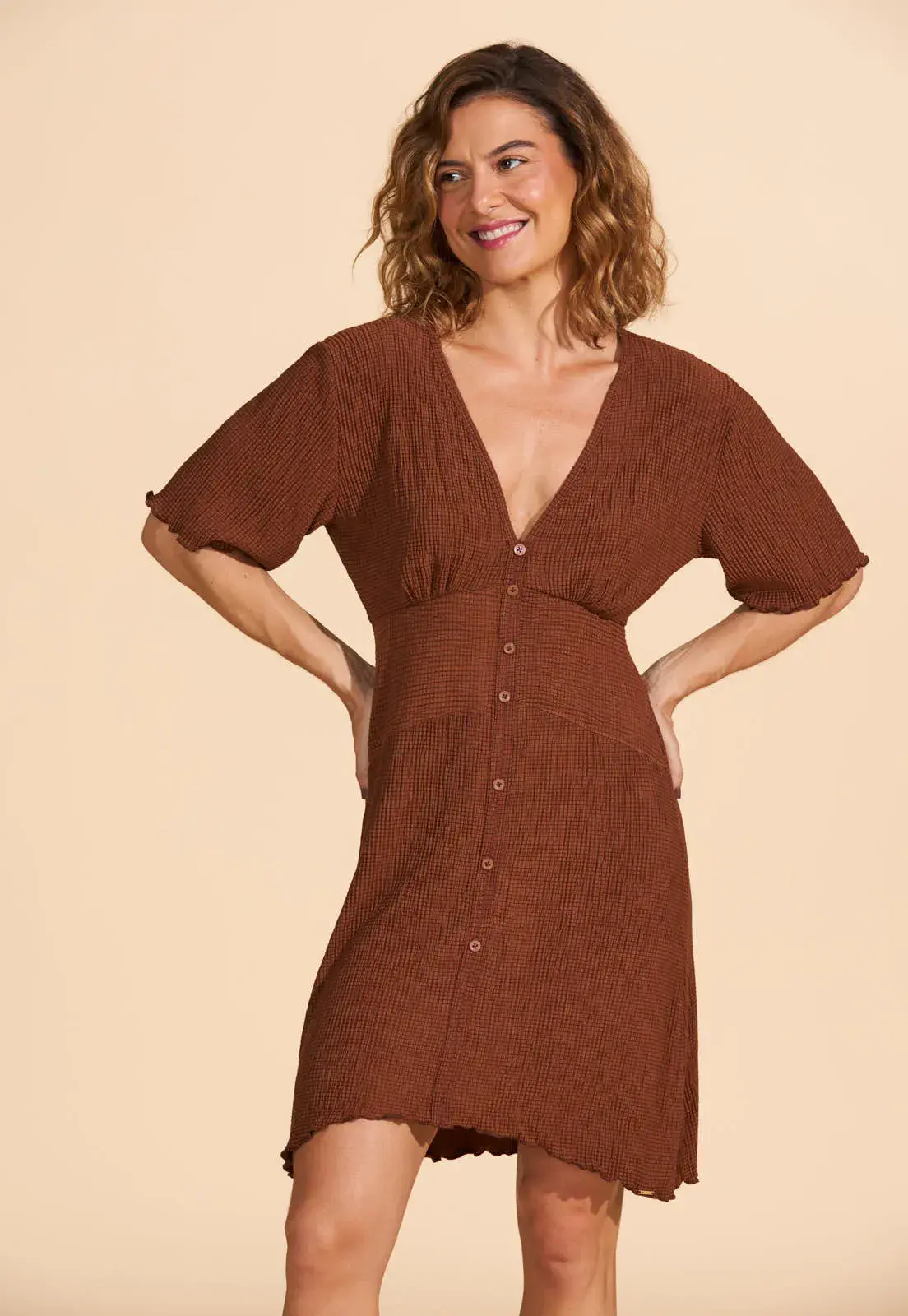 Caftan Curta de Visco Texture Recco