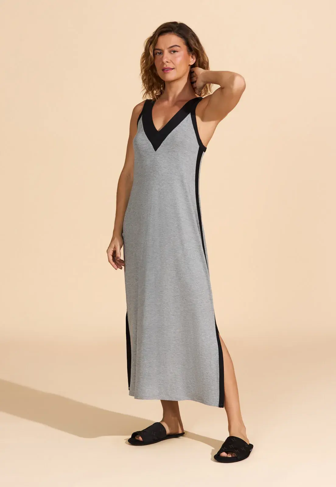 Slip Dress Longuete Viscose Stretch Recco