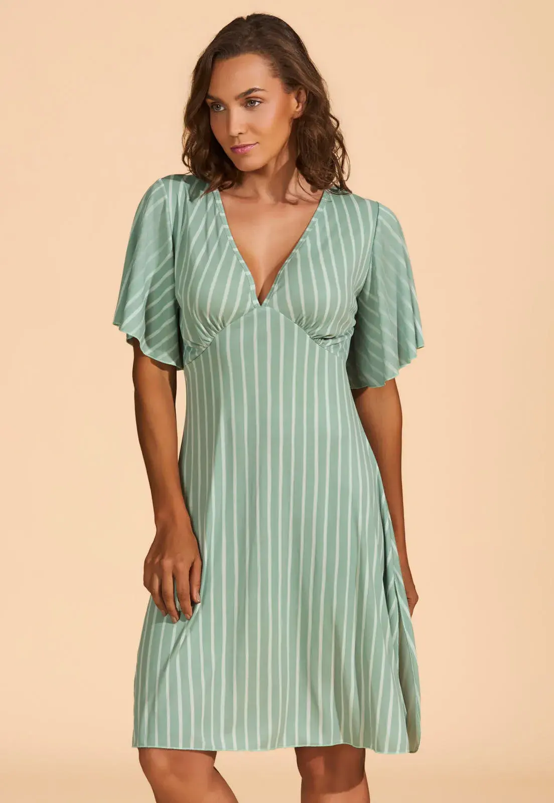 Caftan Curta de Microfibra Recco