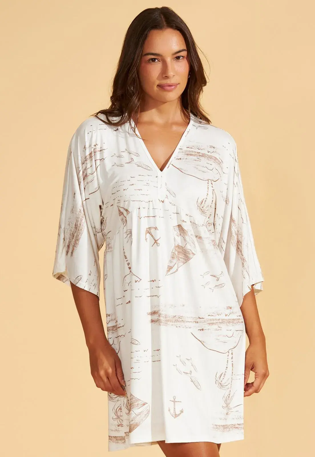 Caftan de Viscose Stretch Digital Recco