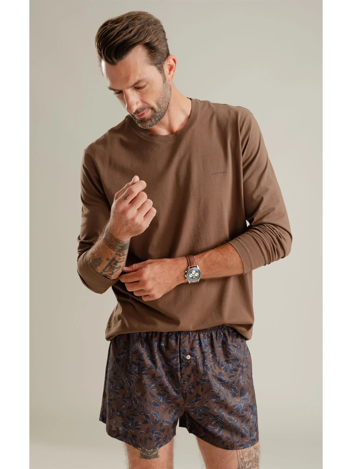 T-Shirt Mm Basica Gd Ml Tabaco — imagem 1