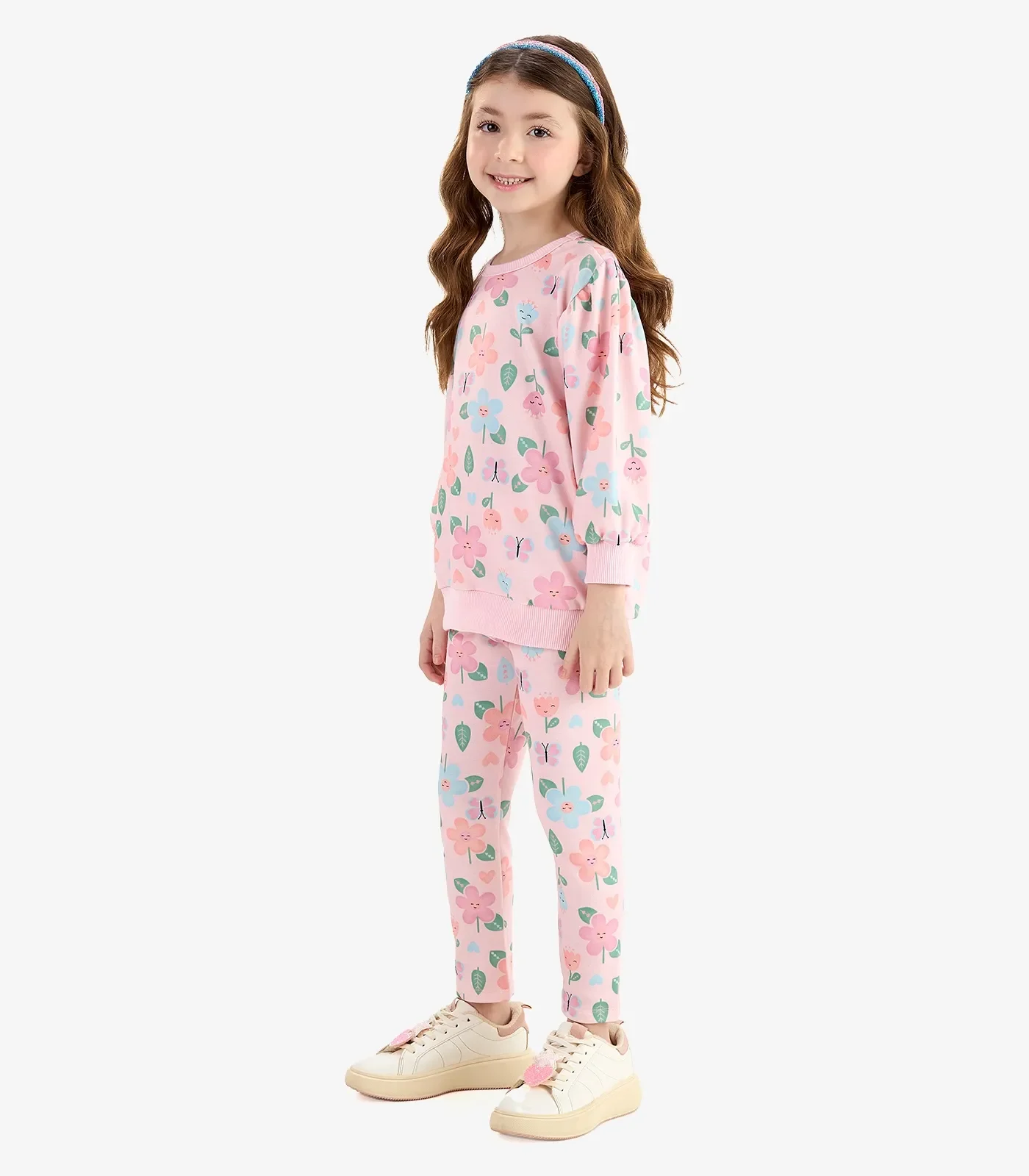 Conjunto Blusão com Legging Malha Soft Rovi kids Rosa — imagem 1