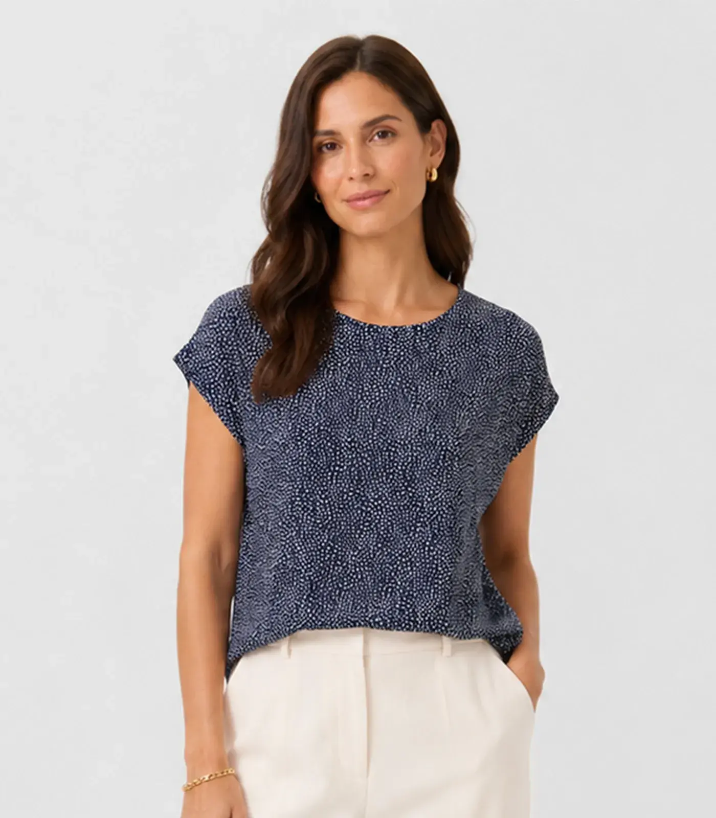 Blusa Feminina Estampada Rovitex Azul