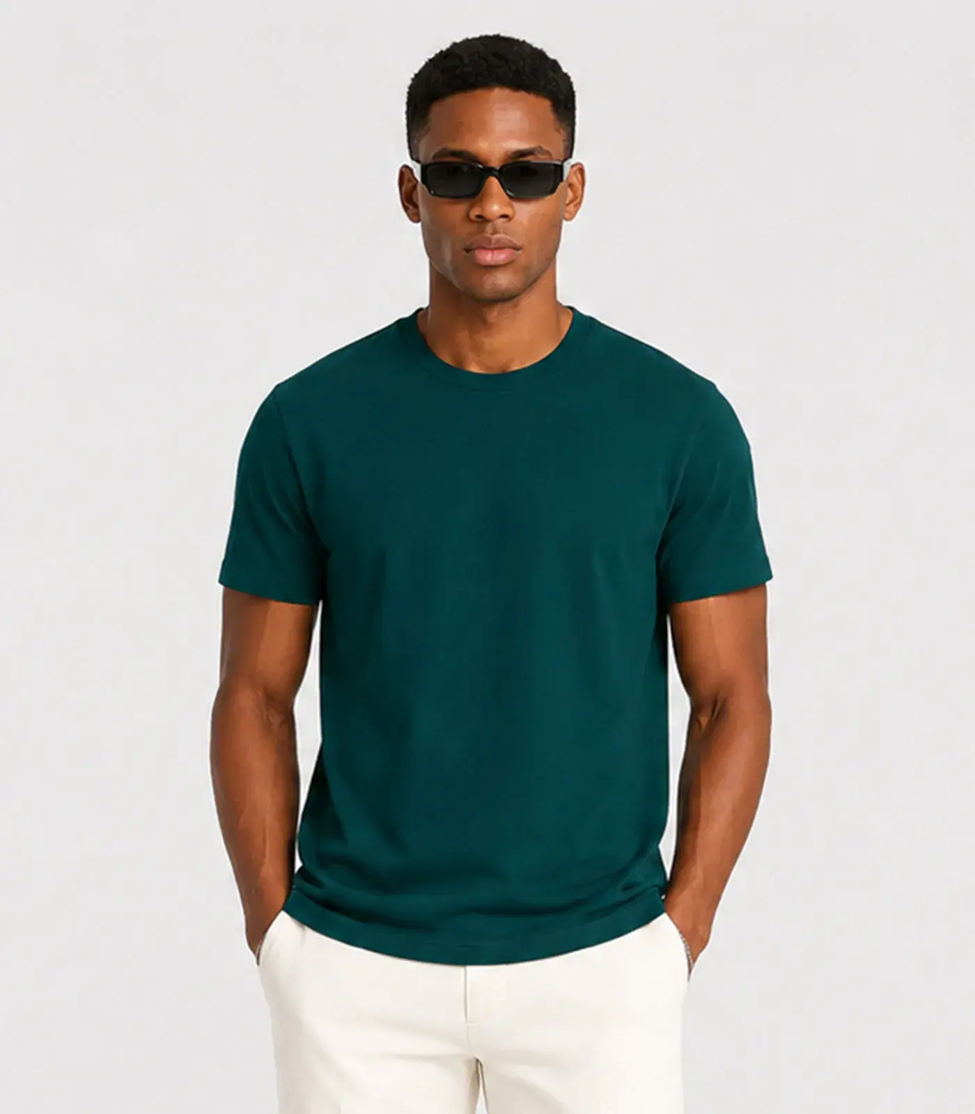 Camiseta Masculina Básica Manga Curta Select Verde