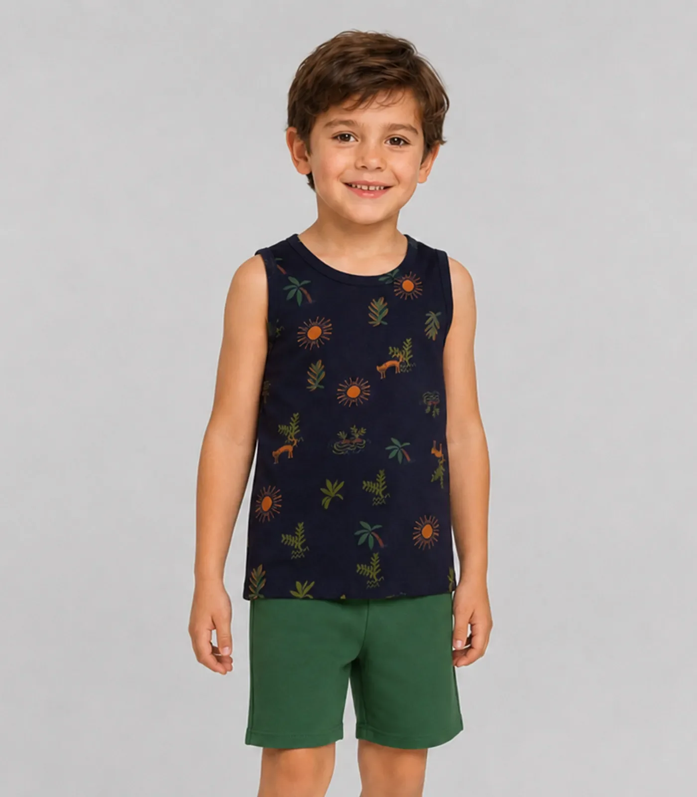 Conjunto Infantil Machão e Bermuda Select Azul — imagem 1